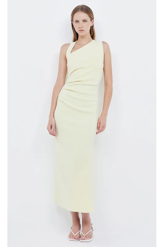 Letty Midi Dress - Lemon