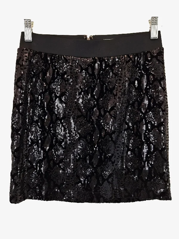 Guess Sparkly Night Owl Mini Skirt Size M