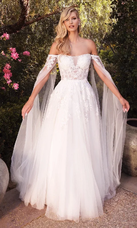 Off-Shoulder White Wedding Dress A1080W