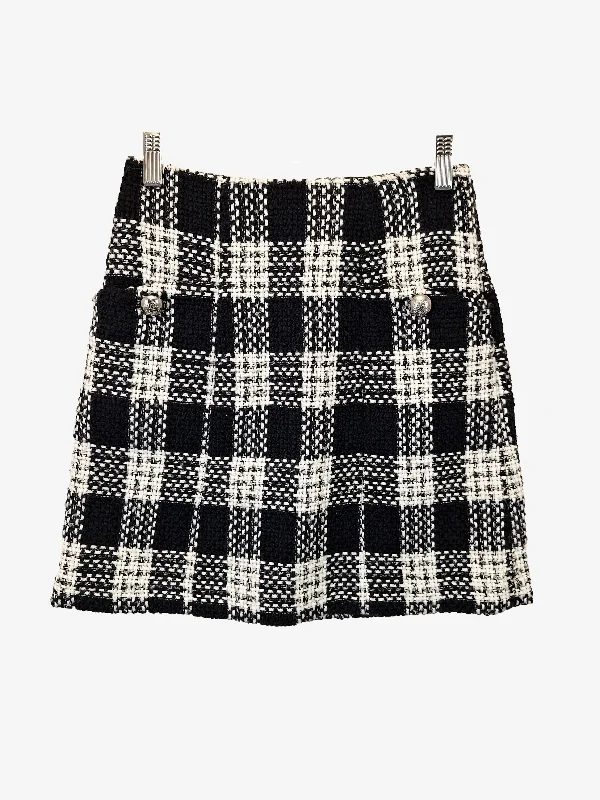 Portmans Tartan A-line Mini Skirt Size 6