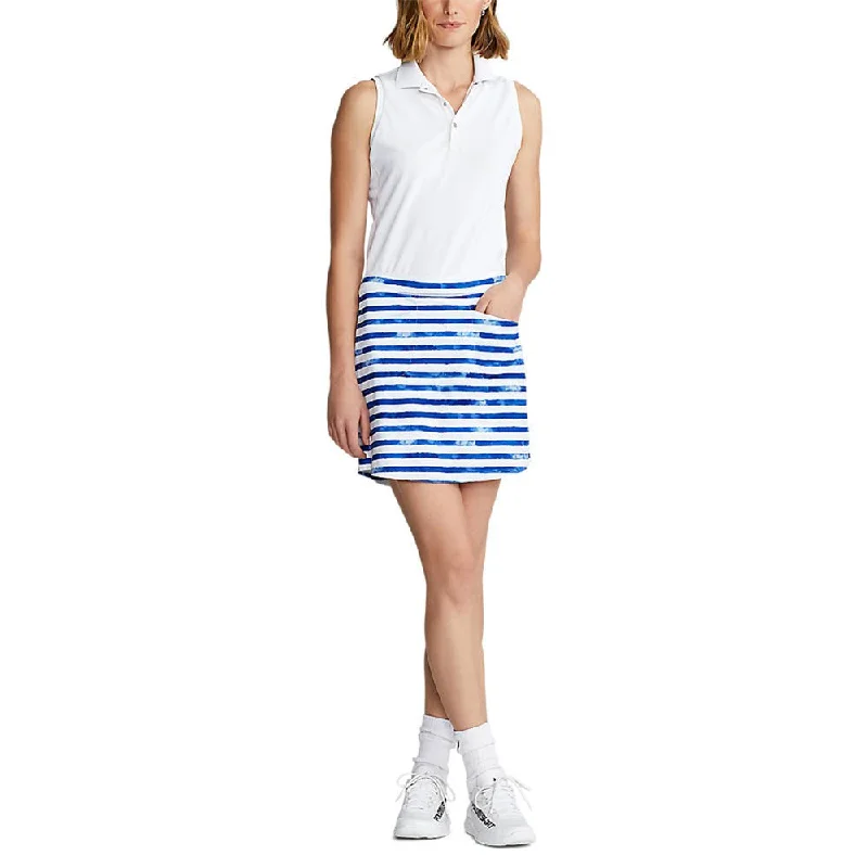 RLX Ralph Lauren Women's Printed Aim Skort - Blue Painted Stripe