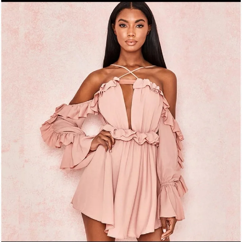 Ruffles Sexy Off the Shoulder Dress