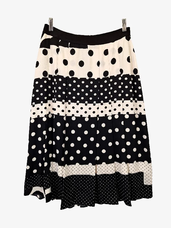 Veronika Maine Fun Spotty Pleated Midi Skirt Size 12