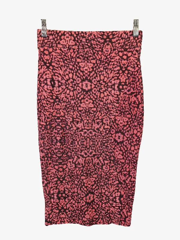 Witchery Musk Patterned Stretch Pencil Midi Skirt Size 8