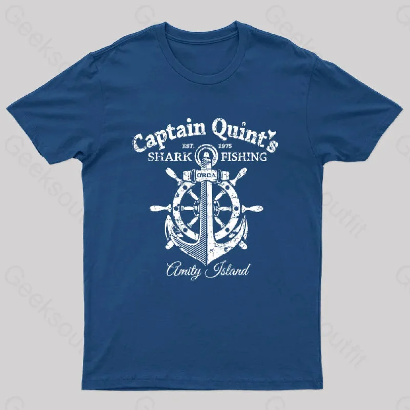 Captain Quint's Shark Fishing Geek T-Shirt