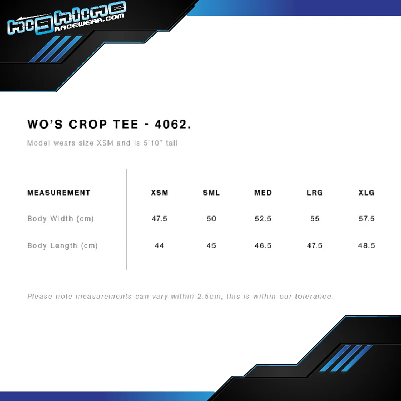 Ladies Crop Tee - F500 Australian Title 2022