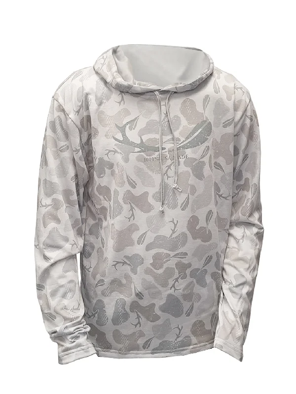 Vintage Grey/White Camo Pullover Hoodie