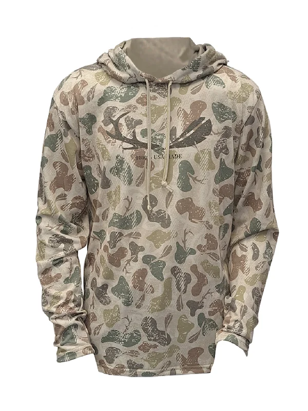 Vintage Brown Camo Pullover Hoodie