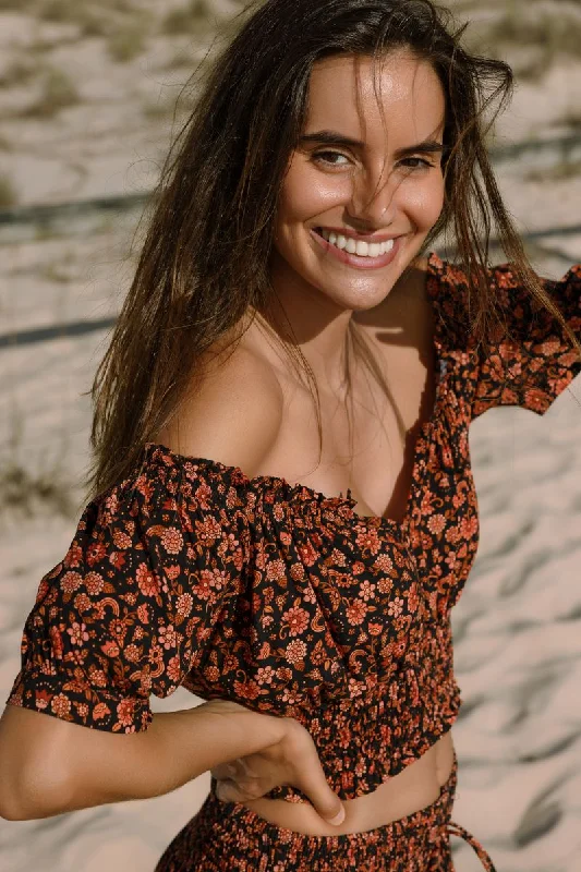 Ava Crop Top - Desert Bloom