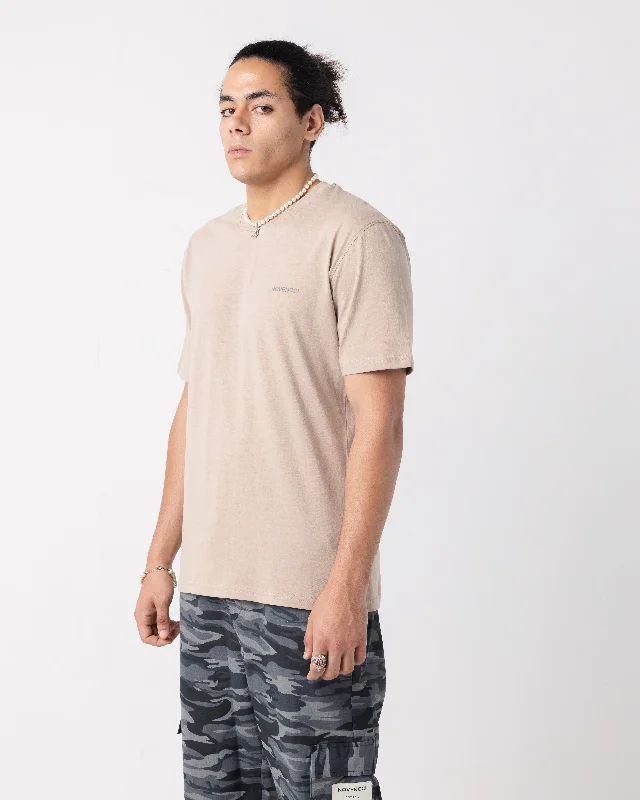 Basic Regular Beige Novencci Reflective t-shirt.