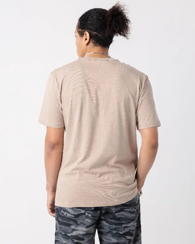 Basic Regular Beige Novencci Reflective t-shirt.