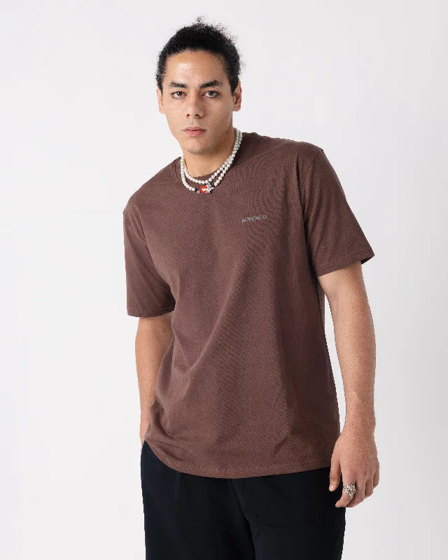 Basic Regular Brown Novencci Reflective t-shirt.