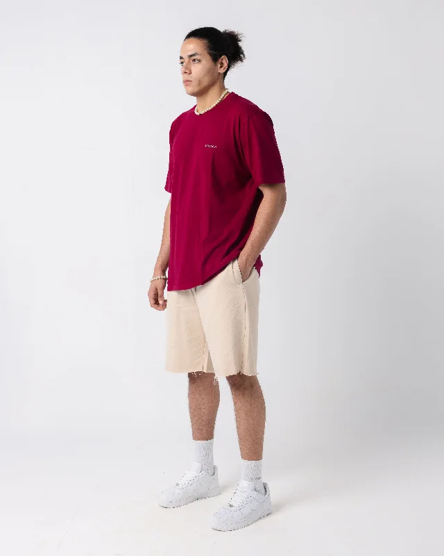 Basic Regular Maroon Novencci Reflective t-shirt.