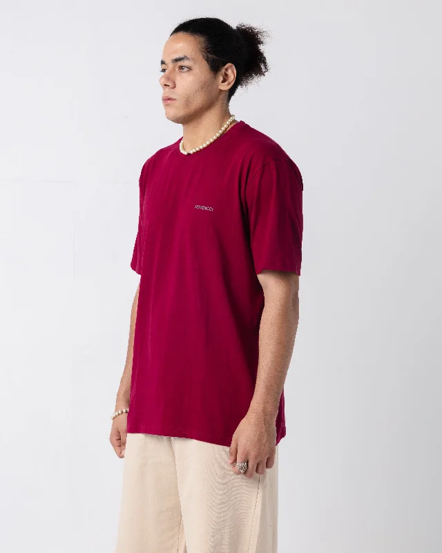 Basic Regular Maroon Novencci Reflective t-shirt.