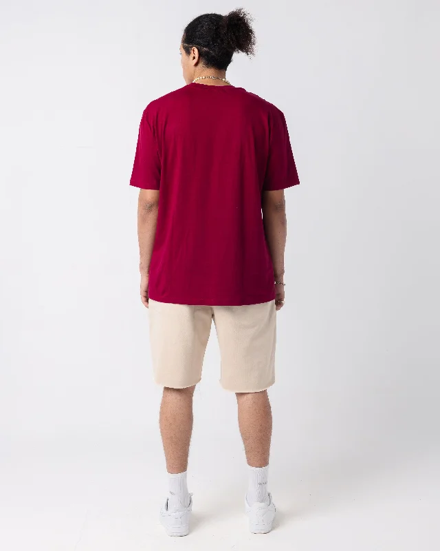 Basic Regular Maroon Novencci Reflective t-shirt.