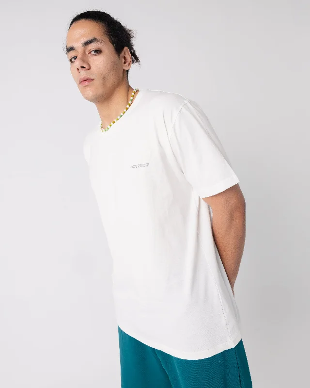 Basic Regular White Novencci Reflective t-shirt.