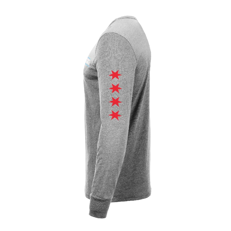 Betti Chicago Hex Heathered Long Sleeve T-Shirt