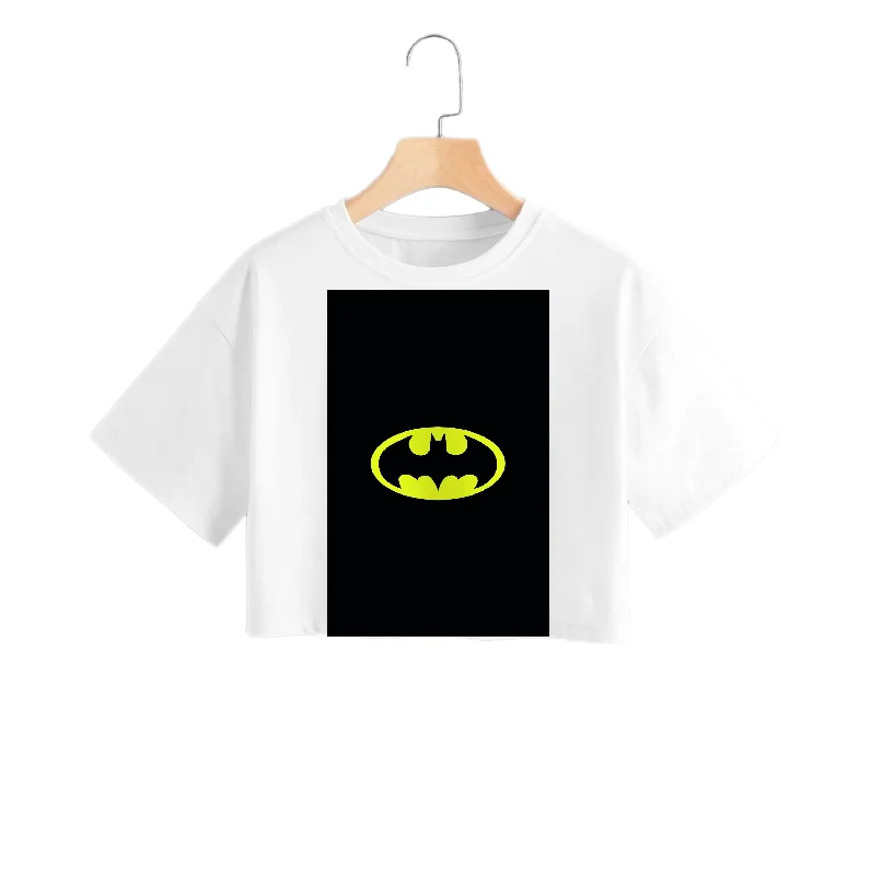 Black Batman Logo Crop Top