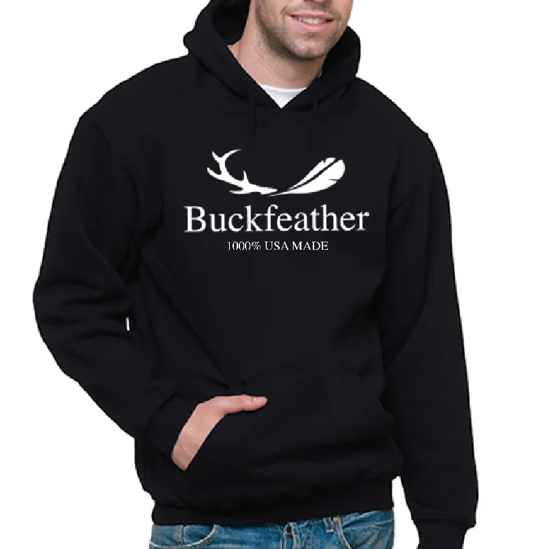 Buckfeather Logo Black Hoodie