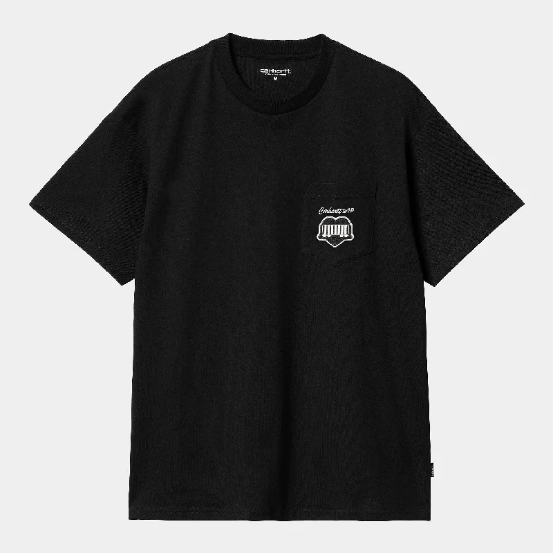 Carhartt WIP Heart Train Pocket T-Shirt Black