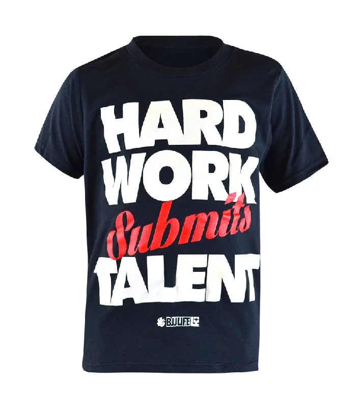 Combat Corner Youth BJJ Life Hard Work Submits Talent T-Shirt