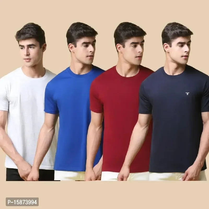 Combo of 4 Branded Plain T Shirts Rs. 599 Only