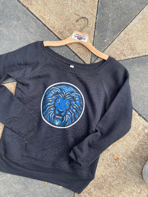 Lion Crest Wide Neck Women’s Sweatshirt