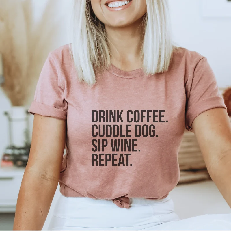 Drink Coffee Cuddle Dog T-Shirt