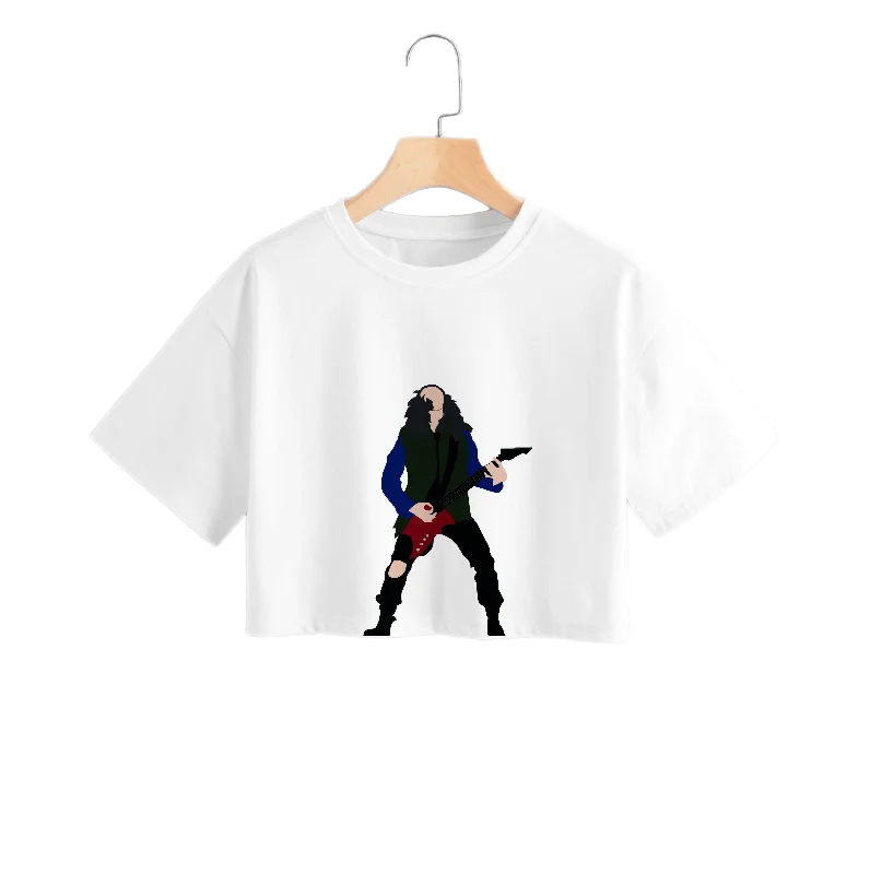 Eddie Munson Playing Guitar Crop Top