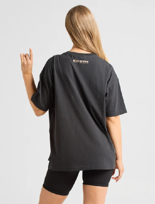 Freedom Hueys Womens Oversized Tee - Vintage Black