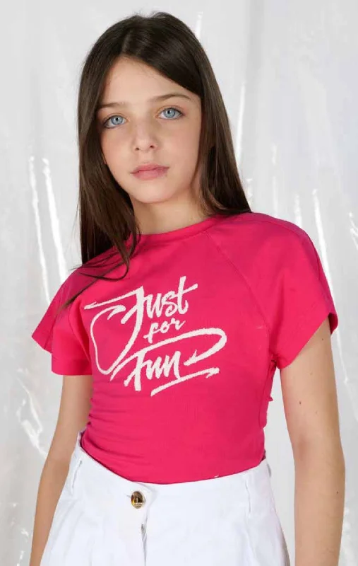 Fun & Fun Junior Girls Fushia T Shirt