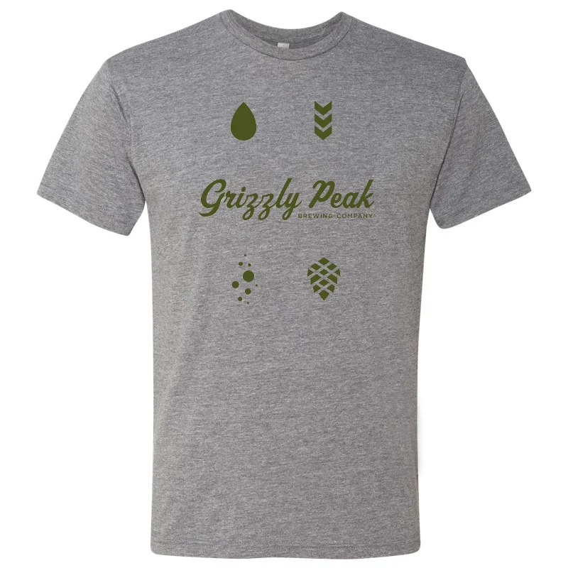 Grizzly Peak Hops Logo Tee - Premium Heather