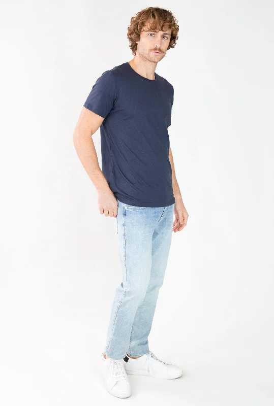 T-SHIRT AZUL CUELLO REDONDO