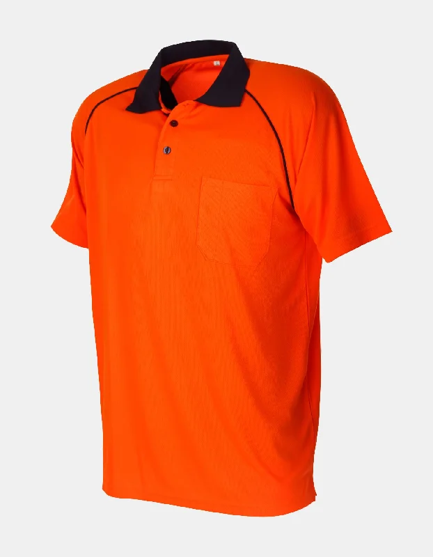 Hi-Viz Microfibre Polo Orange