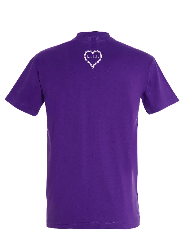 Jesus Loves Singlespeeders Unisex T-shirt - Dark purple