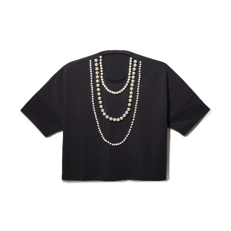 JET SHORT-SLEEVE PEARL EMBELLISHED TEE