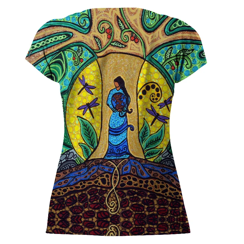 Leah Dorion Strong Earth Woman Full Print Art T-Shirt