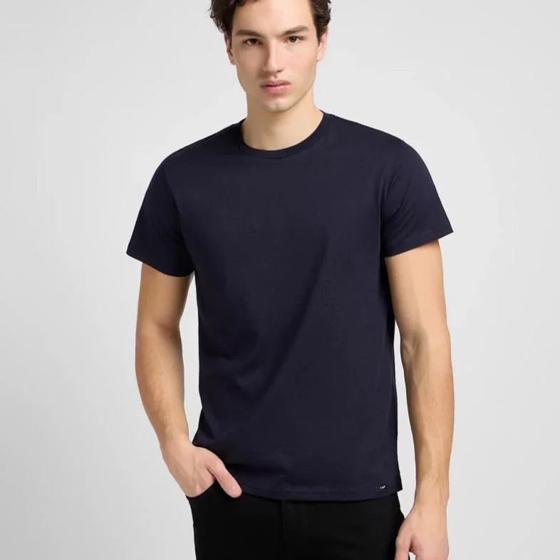 Lee Twin Pack Crew Tee in Greymele and Navy