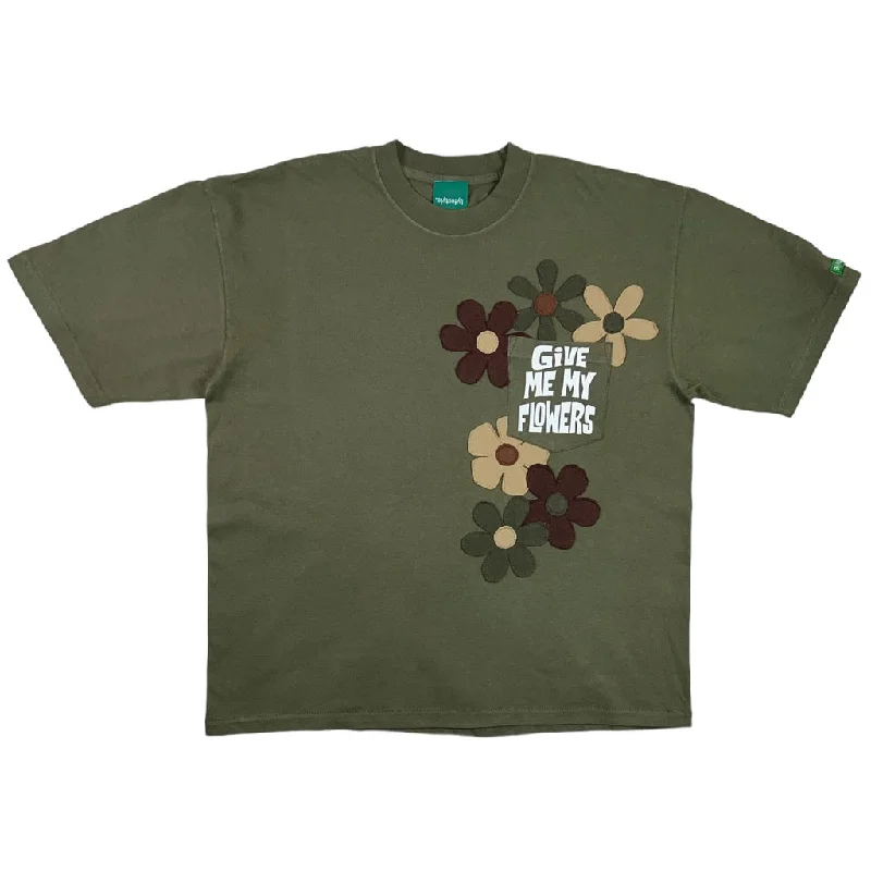 Olive Green Floral Tee