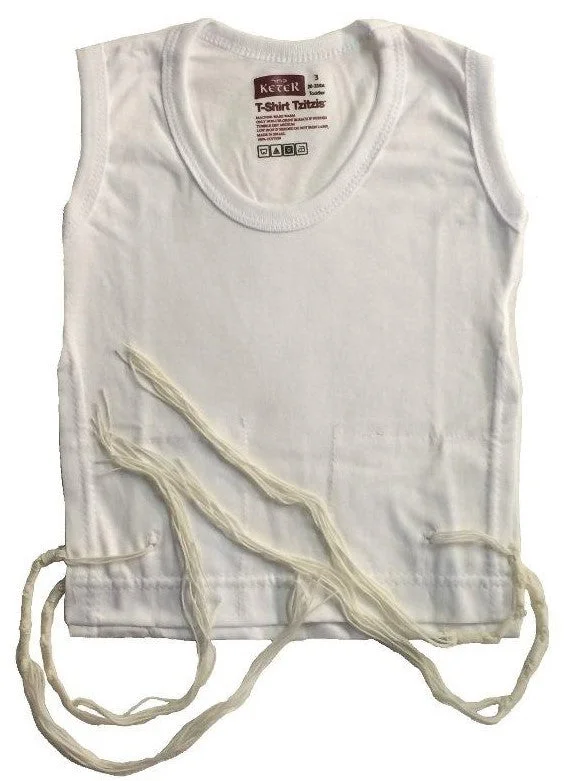 T-Shirt Perf Tzit Undershirt Tzitzis - for Boys and Men - Ashkenazi