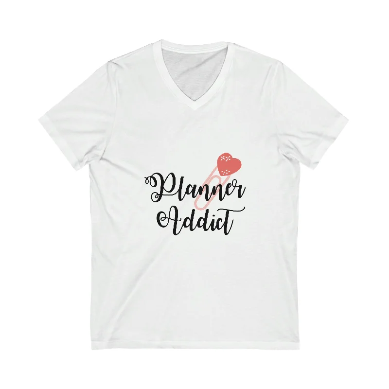 Planner Addict Short Sleeve V-Neck T-Shirt