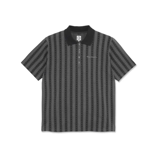 Polar Skate Co Road Zip Polo Shirt Graphite