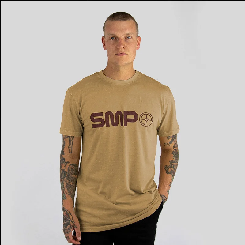 MAYHEM SMP mens s/s pigment wash tee CAMEL P/W