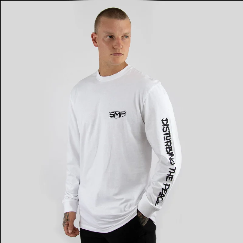 DTP-21 SMP mens long sleeve tee WHITE