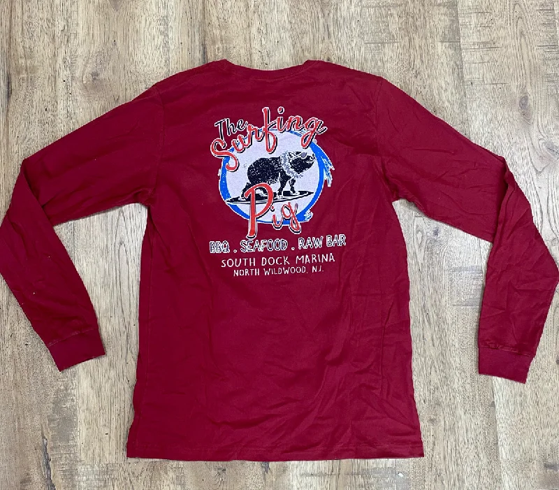 SP Cardinal Red Long Sleeve Tee Shirts