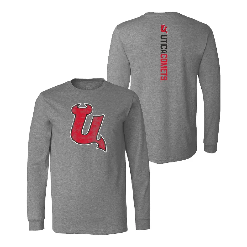 Utica Comets Graphite Razorback Tee Long Sleeve