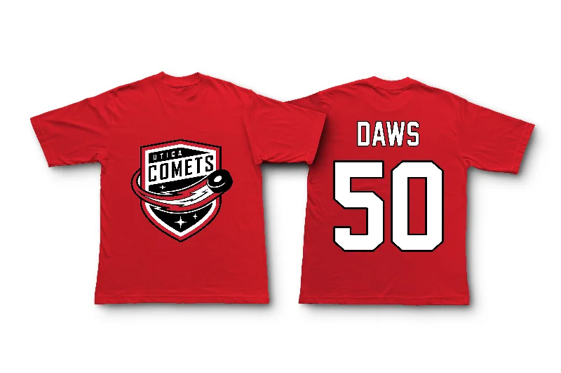 Utica Comets Nico Daws Tee Shirt Jersey