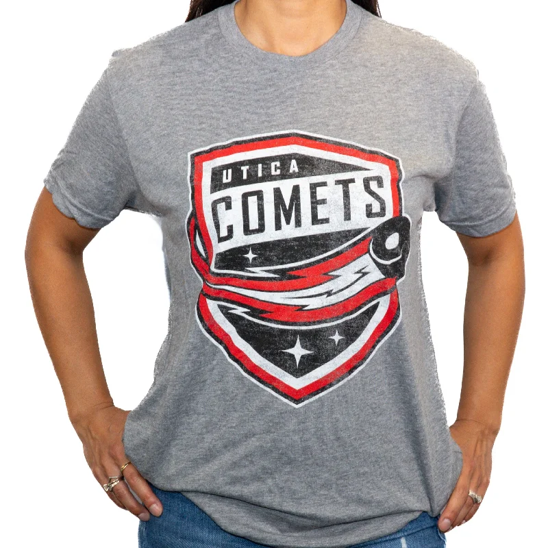 Utica Comets Unisex Grey 108 Stitches Razorback Tee