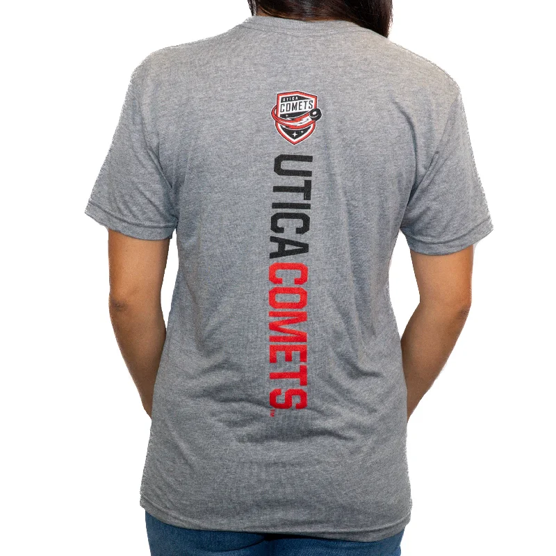 Utica Comets Unisex Grey 108 Stitches Razorback Tee