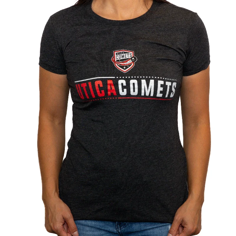 Utica Comets Women's Black 108 Stitches Focus Tee